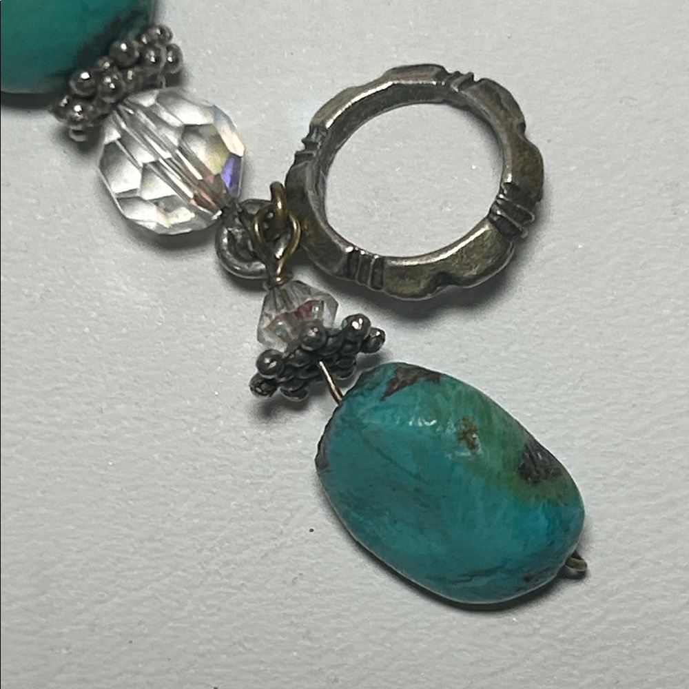 Turquoise Nugget & AB Bracelet - Picture 7 of 11